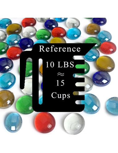 10 kg de gemas de vidrio FANTIAN multicolores decorativas