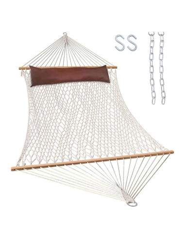 Hamaca Doble Lazy Daze 3.58m Algodón Tejida para 2 Personas