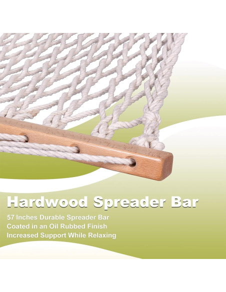 Hamaca Doble Lazy Daze 3.58m Algodón Tejida para 2 Personas