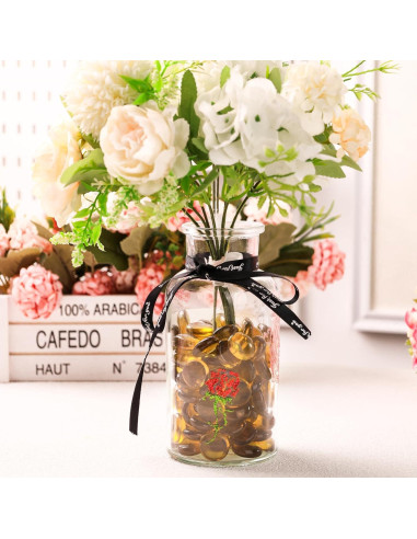 Canicas de Vidrio Planas FUTUREPLUSX 500PCS Ámbar 2,27kg