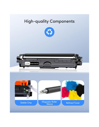 Cartucho de Tóner TN221 TN225 WEAREC Compatible 4 Piezas