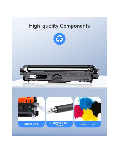 Cartucho de Tóner TN221 TN225 WEAREC Compatible 4 Piezas