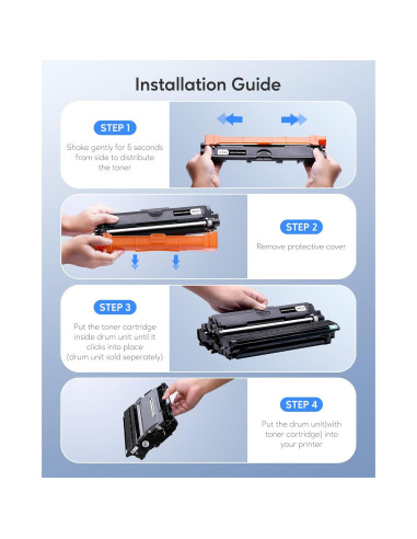 Cartucho de Tóner TN221 TN225 WEAREC Compatible 4 Piezas