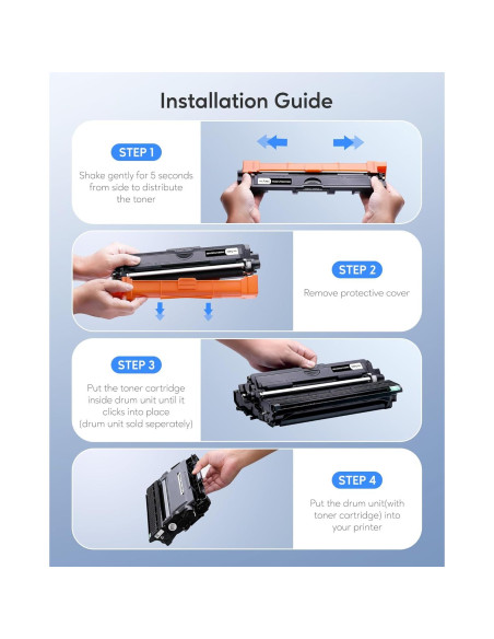 Cartucho de Tóner TN221 TN225 WEAREC Compatible 4 Piezas