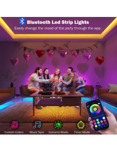 Tiras LED 20 m Leeleberd RGB Control APP Bluetooth 2