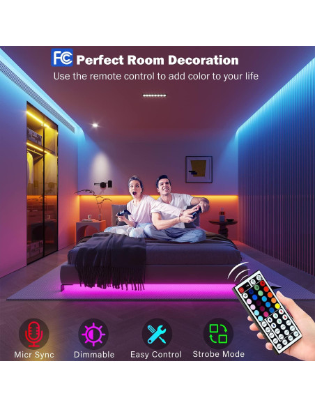 Tiras LED 20 m Leeleberd RGB Control APP Bluetooth