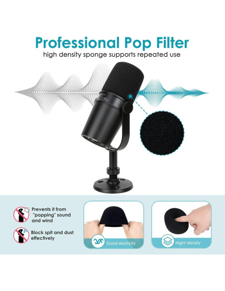 Brazo de Boom YOUSAHRES para Micrófonos Shure MV7 MV7X MV7+