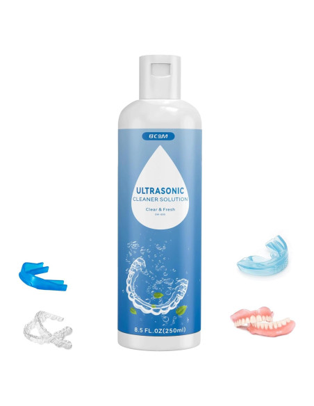 Limpiador Ultrasonico Bcom 240 ml para Retenedores y Joyería
