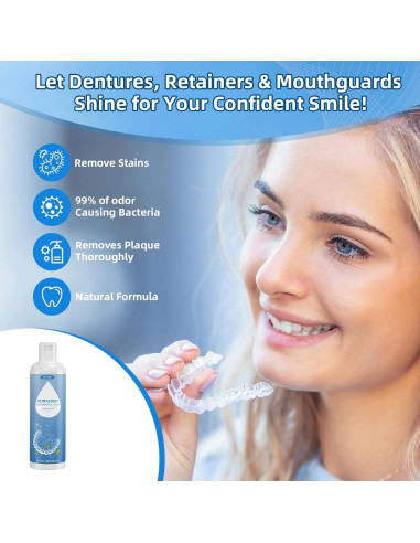 Limpiador Ultrasonico Bcom 240 ml para Retenedores y Joyería