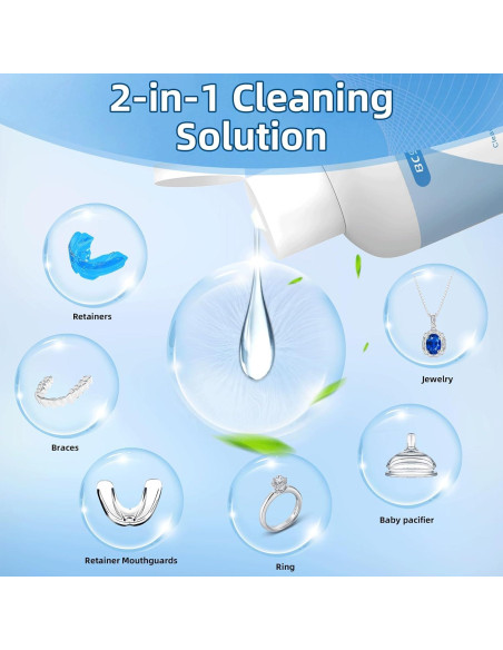 Limpiador Ultrasonico Bcom 240 ml para Retenedores y Joyería