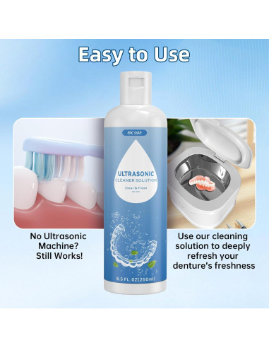 Limpiador Ultrasonico Bcom 240 ml para Retenedores y Joyería