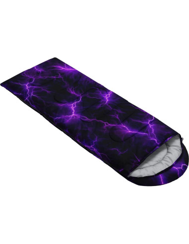 Saco de dormir QOOMO 3 temporadas liviano impermeable 228.6x78.7cm