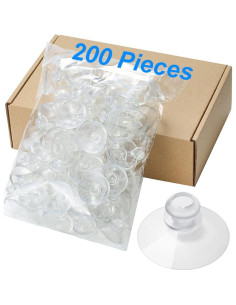 200 Ventosas Transparentes 3.05 cm LuluEasy para Organización 2