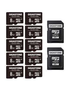 Tarjeta Micro SD 8GB Gigastone Full HD Paquete de 10