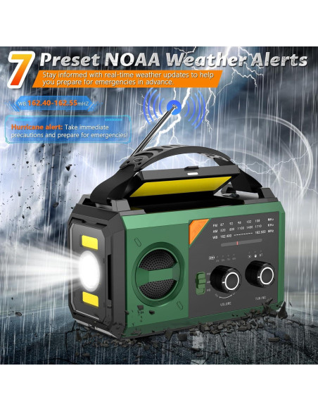 Radio Meteorológica de Emergencia RAOUOEN 20000mAh Solar Bluetooth