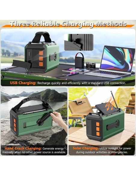 Radio Meteorológica de Emergencia RAOUOEN 20000mAh Solar Bluetooth