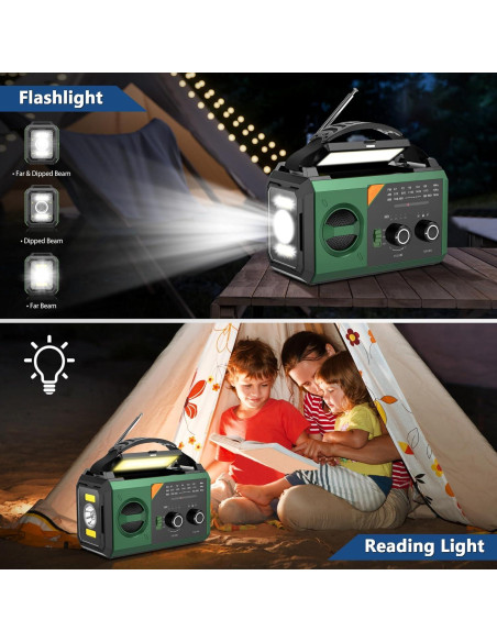 Radio Meteorológica de Emergencia RAOUOEN 20000mAh Solar Bluetooth