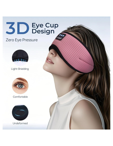 Máscara de Sueño Bluetooth LC-dolida con Ruido Blanco Rosa