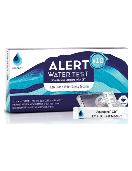 Kit de Prueba de Agua Aquagenx Alert P/A - 10 Paquete para E. Coli