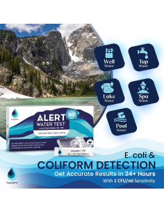 Kit de Prueba de Agua Aquagenx Alert P/A - 10 Paquete para E. Coli 2