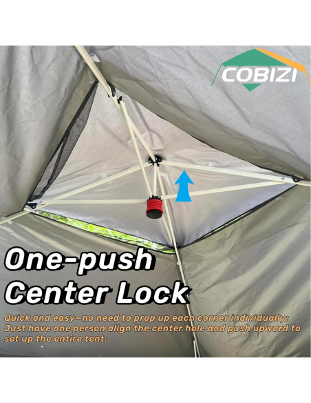 Gazebo Pop Up COBIZI 12x12ft Gris con Mosquitera y Bolsa