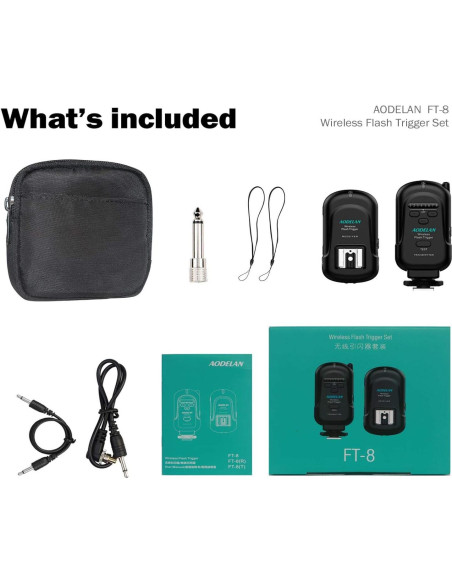 Conjunto Inalámbrico AODELAN FT-8 con 8 Canales y Rango 200m