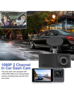 Cámara de tablero 1080P METRICSQUARE con visión nocturna 2