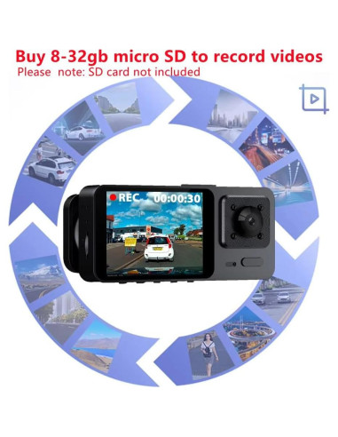 Cámara de tablero 1080P METRICSQUARE con visión nocturna