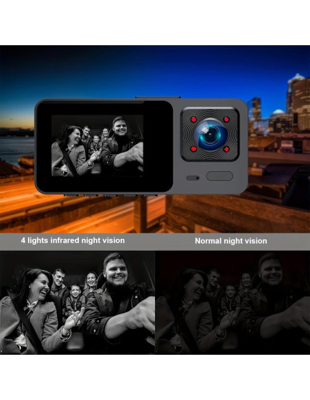 Cámara de tablero 1080P METRICSQUARE con visión nocturna