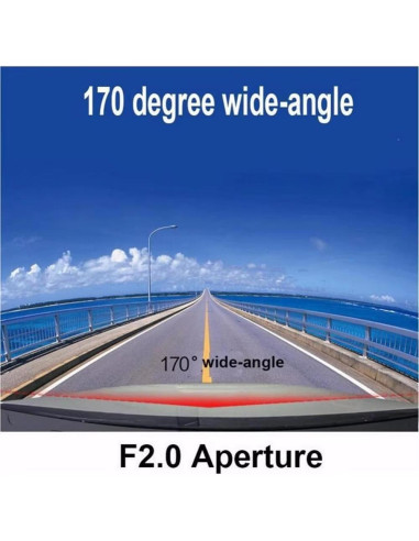 Cámara de tablero 1080P METRICSQUARE con visión nocturna