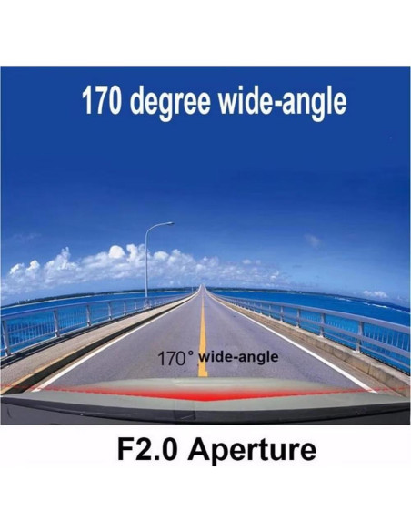 Cámara de tablero 1080P METRICSQUARE con visión nocturna