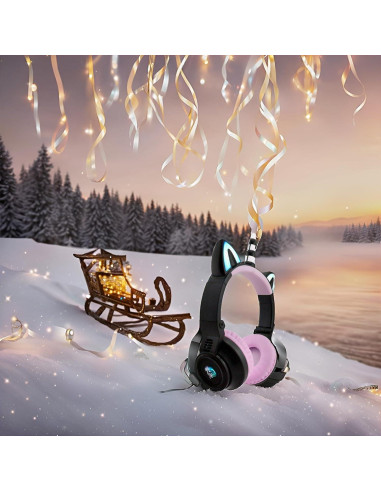 Auriculares Inalámbricos Yusonic Unicornio Plegables con Luz LED