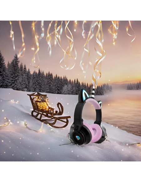 Auriculares Inalámbricos Yusonic Unicornio Plegables con Luz LED