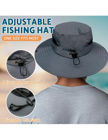 Sombrero de Sol PFFY Unisex Ala Ancha UPF 50+ Beige