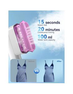 Plancha de Vapor Portátil Sundu 2 en 1 1000W 100ml Blanco 2