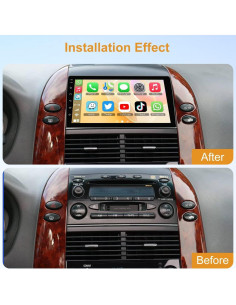 Estéreo de Coche Android 13 Inexaccessories 9" para Toyota Sienna 2004-2010 2