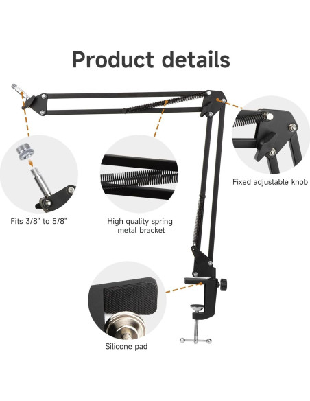 Soporte de Micrófono Razer Seiren X con Filtro Antipop Ajustable