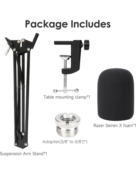 Soporte de Micrófono Razer Seiren X con Filtro Antipop Ajustable
