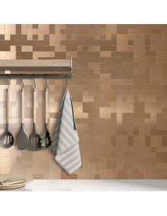 Azulejo Autoadhesivo DICOFUN 30.48x30.48cm Cobre Cepillado 2