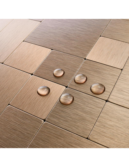 Azulejo Autoadhesivo DICOFUN 30.48x30.48cm Cobre Cepillado