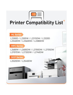 Cartucho de Tóner Compatible Zstint TN630 TN660 2-Pack Negro 2