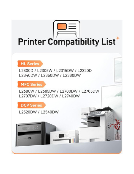 Cartucho de Tóner Compatible Zstint TN630 TN660 2-Pack Negro