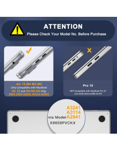 Funda Dura MOSISO para MacBook Air 15" M4 M3 M2 2023-2025 2