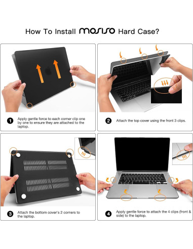 Funda Dura MOSISO para MacBook Air 15" M4 M3 M2 2023-2025