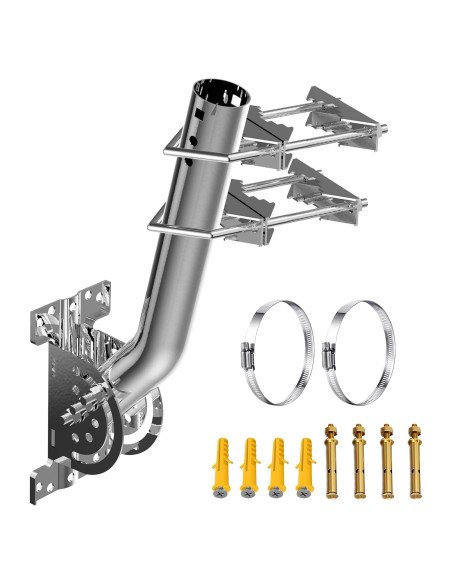 Soporte de Pared Starlink Gen 2 con J-Pole 38.1 cm y U-Bolts