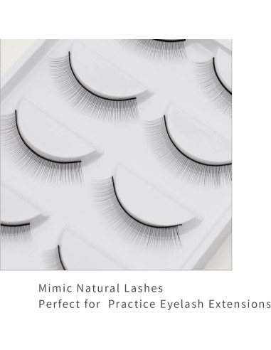 30 Pares de Pestañas de Entrenamiento EMEDA 8mm Imitación Natural