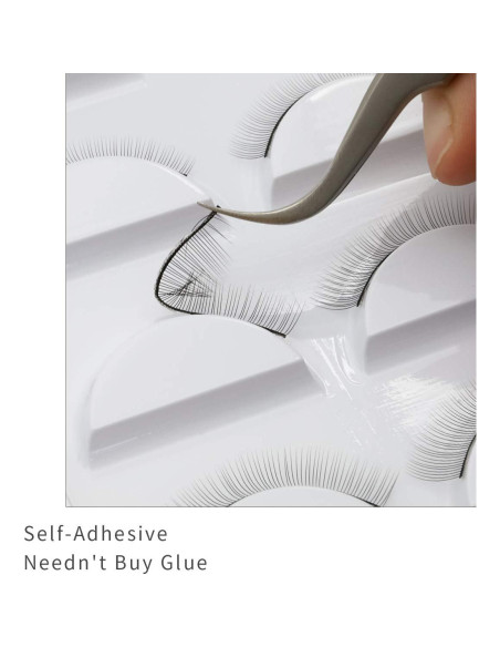 30 Pares de Pestañas de Entrenamiento EMEDA 8mm Imitación Natural