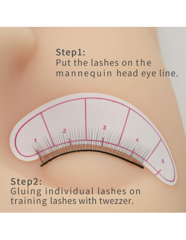 30 Pares de Pestañas de Entrenamiento EMEDA 8mm Imitación Natural