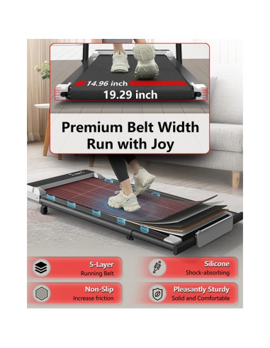 Caminadora 3 en 1 Ueadcm XJ-EC7W-M 2.5 HP Plegable 120 kg