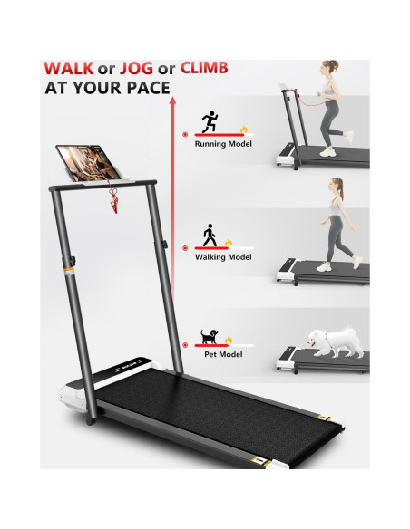 Caminadora 3 en 1 Ueadcm XJ-EC7W-M 2.5 HP Plegable 120 kg